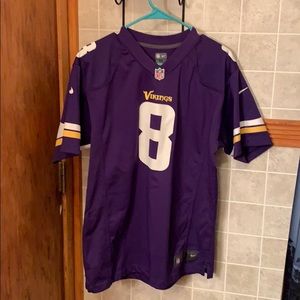 Vikings Jersey Bradford Number 8 Youth Size XL